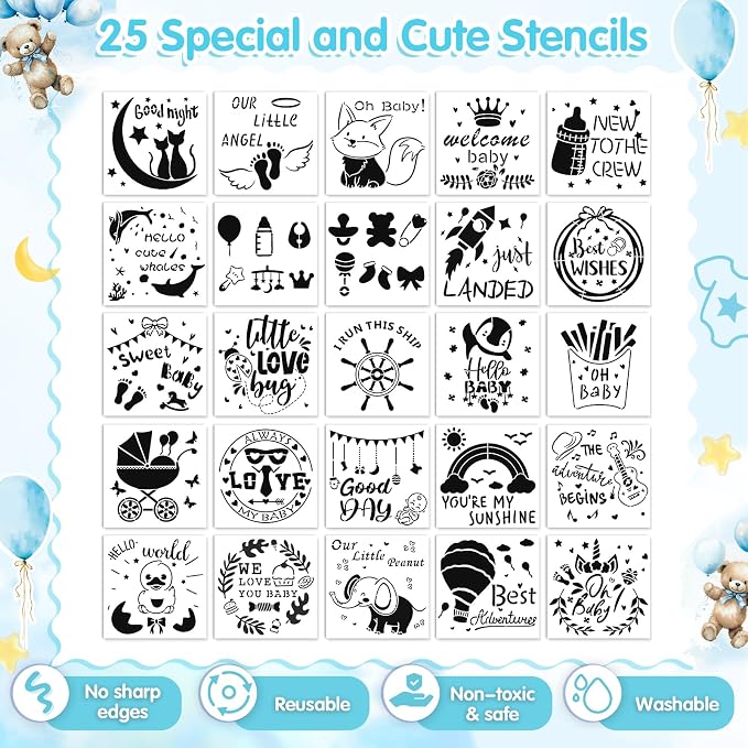 151 Pcs Baby Shower Game Decorations Kit - Image 6
