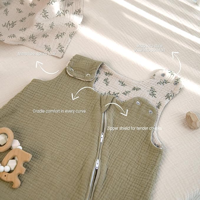 lulumoon Sleep Sack Muslin for Baby: Cotton Wearable Blanket for 15-24 Months - Image 7