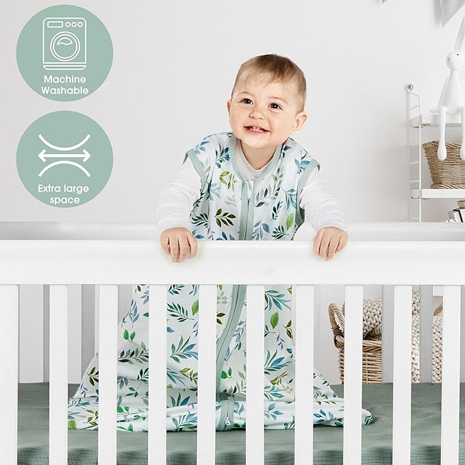 Newborn Sleep Sack Baby Swaddle, 0-12 Months, 3-Way Adjustable Wearable Blanket - Image 4