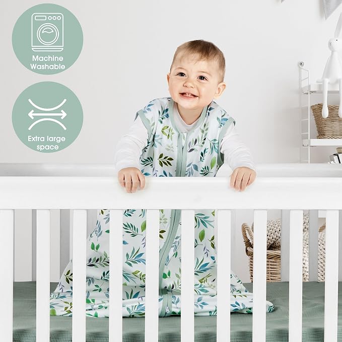 Newborn Sleep Sack Baby Swaddle, TOG 0.5 Baby Wearable Blanket, Baby Sleeping - Image 3