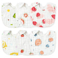 Zainpe 6Pcs Snap Muslin Cotton Baby Bibs Strawberry Lemon Avocado Pattern by Zainpe