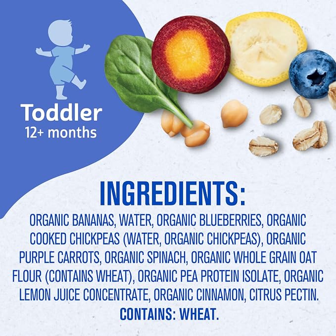 Gerber Toddler Food, Organic Banana Berry and Veggie Smash Puree Pouch - Image 3