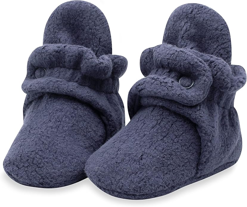 Zutano Unisex Fleece Baby Booties, Two Snap Closure, Newborn to 24 Months by Zutano