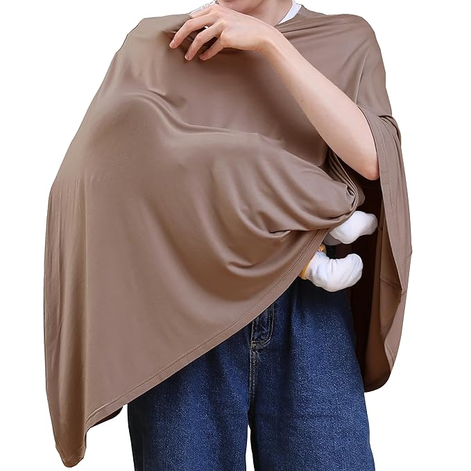 Multi-use Nursing Cover for Breastfeeding, 360°Full Coverage Nursing Poncho by Unknown