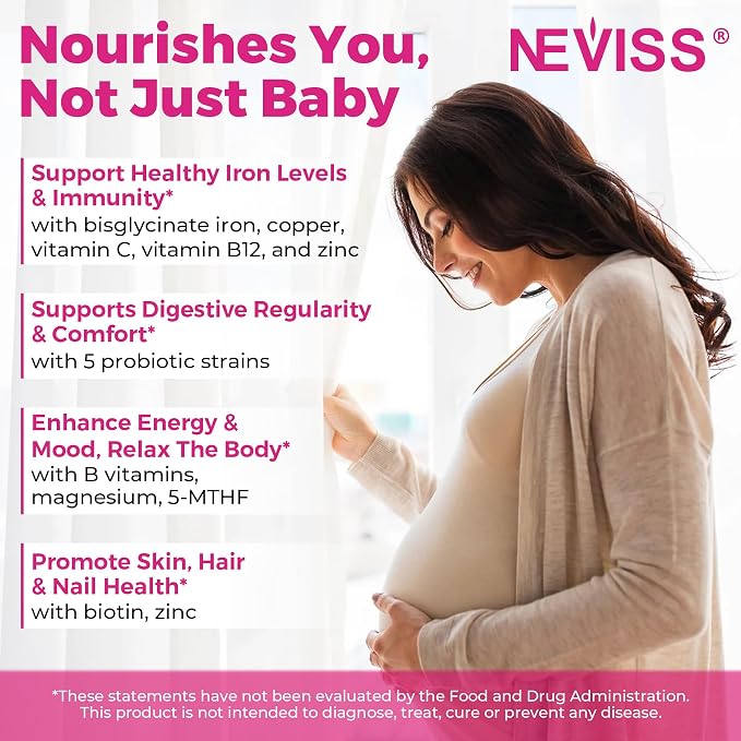 Prenatal Multivitamin Gummy for Women w/Methylfolate 1mg, Iron Choline Omega-3 - Image 6