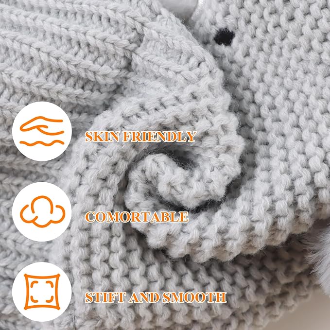 JANGANNSA Cute Bear Baby Beanie Pompom Baby Boys Hat Infant Toddler Winter - Image 6