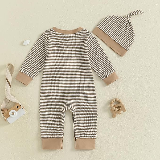 Kuriozud Newborn Infant Unisex Baby Boy Girl Clothes Button Romper Jumpsuit - Image 4
