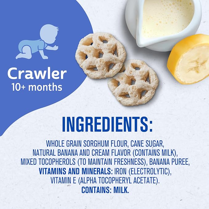 Gerber Baked Teether Wheels, Banana Cream Crunchy Teether Snack, Baby Crackers - Image 8