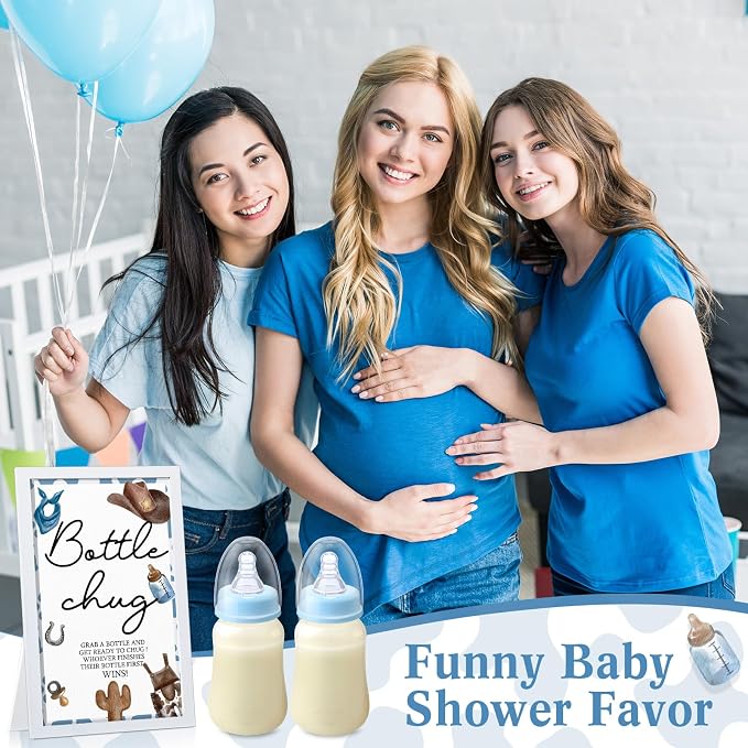 Roowest Bottle Chug Baby Shower Games Sets Including 18 Pcs Feeding Bottles - Image 7