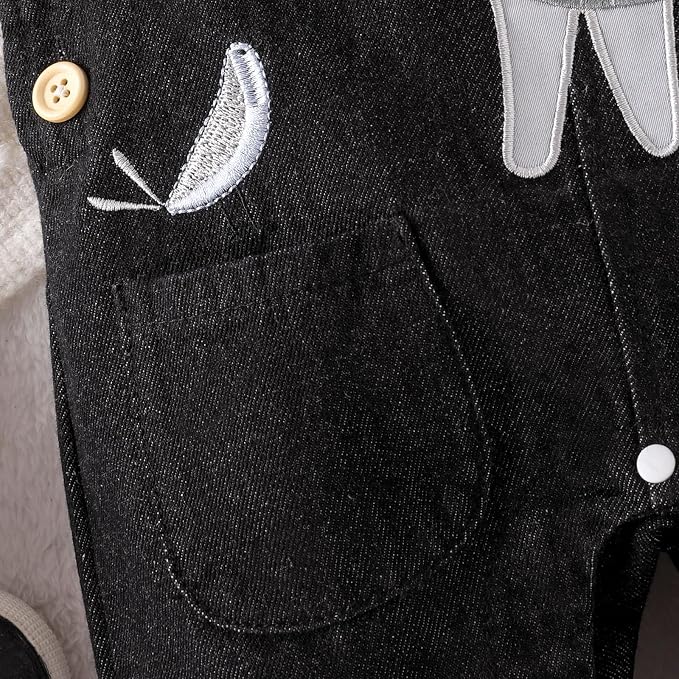 Baby Boy Clothes Fall Winter Outfits Long Sleeve Striped Romper Cute Cartoon - Image 5