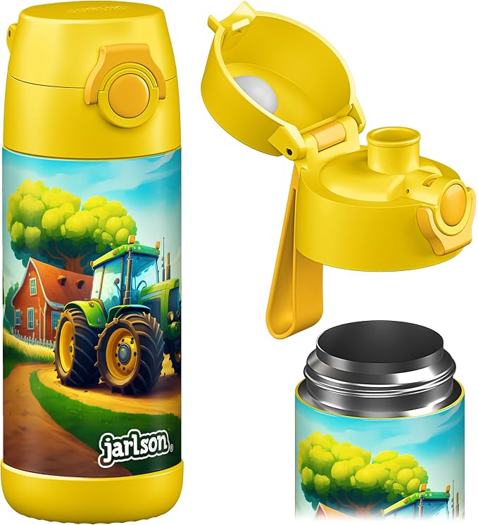 Jarlson® Mali Children's Water Bottle, Thermal Stainless Steel Water Bottle by JARLSON