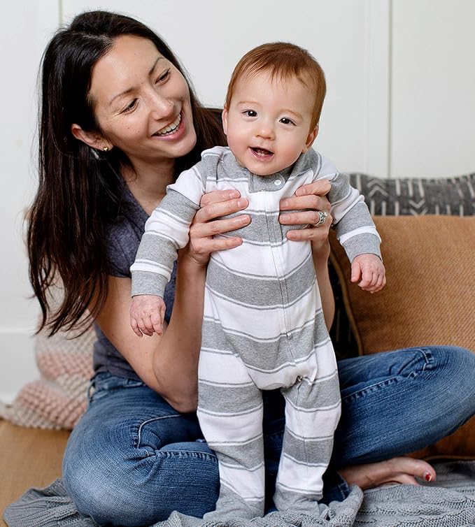 Burt’s Bees Baby Boys' One-Piece Sleep and Play 100% Organic Cotton PJs - Image 4