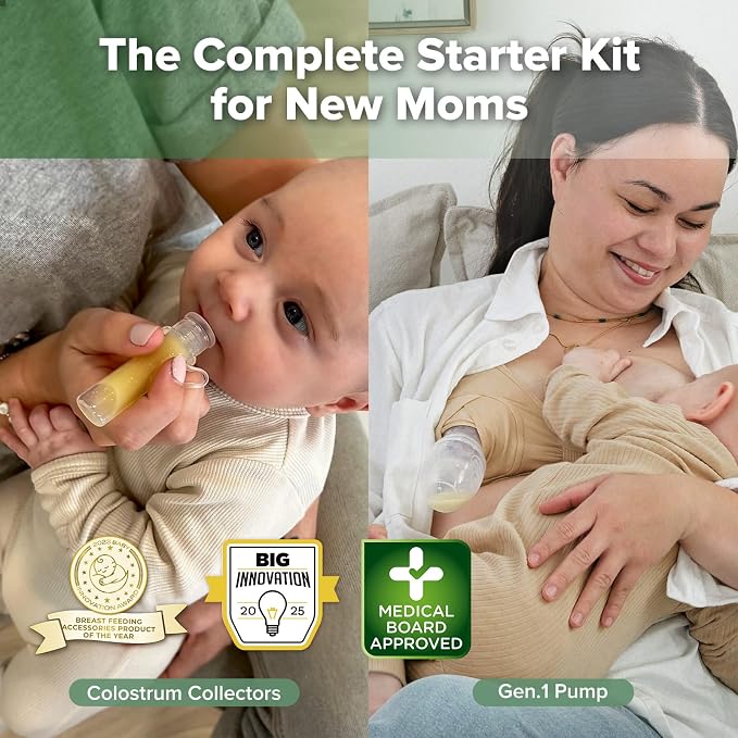 haakaa Gen.1 Manual Breast Pump 100ml/4oz. & 4ml Colostrum Collectors Combo - Image 2