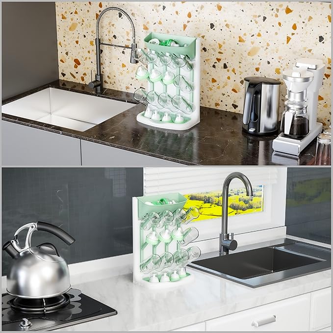 Yieach Larger Vertical Baby Bottle Drying Rack - Image 2