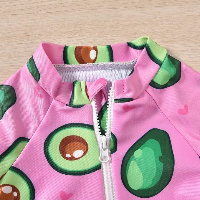Aalizzwell Baby Girls Long Sleeve One Piece Swimsuit - Image 4