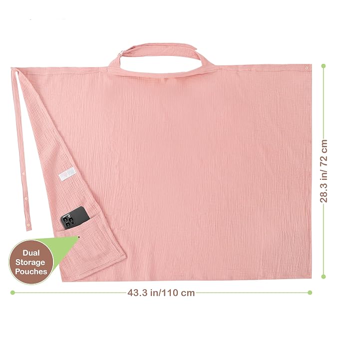 Premium Organic Breathable Muslin Nursing Cover - Image 3