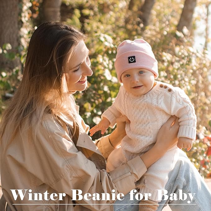 3 Packs Baby Beanie Cute Toddler Beanies Kids Winter Hat Boys Girls Warm Knit - Image 5