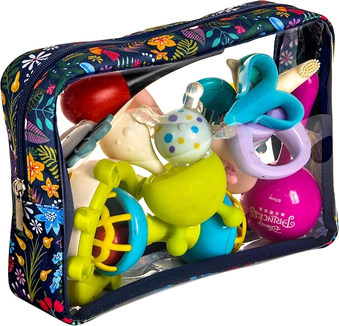 TSA Approved 5-Piece Diaper Bag Organizer Pouch Set Clear Waterproof TPU Kids - Image 9
