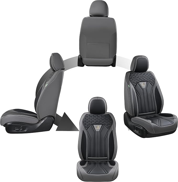 FLORICH Leather Seat Covers, Seat Covers Full Set, Car Seat Protectors 5 Seats - Image 6