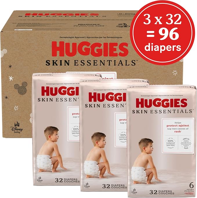 Huggies Size 6 Diapers, Skin Essentials Baby Diapers, Size 6 - Image 2