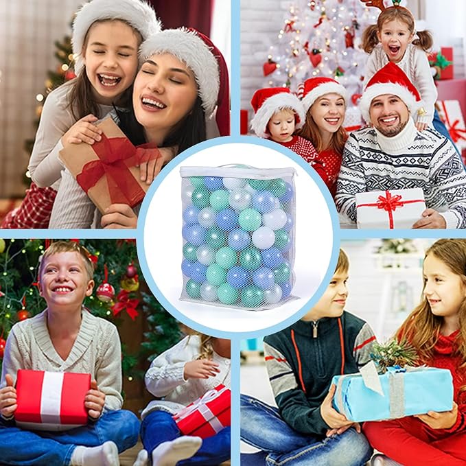 GOGOSO Ball Pits Balls for Toddlers Pack of 50 100 200 Plastics Shape Ball - Image 8