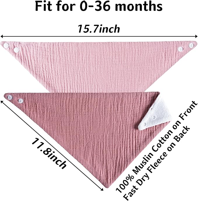 Muslin Baby Bibs Baby Drool Bandana Bibs - Image 8