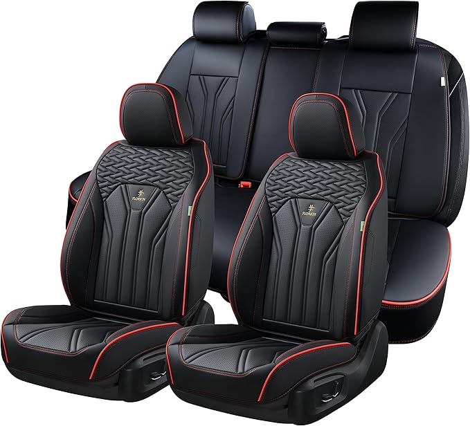 FLORICH Leather Seat Covers, Seat Covers Full Set, Car Seat Protectors 5 Seats by FLORICH