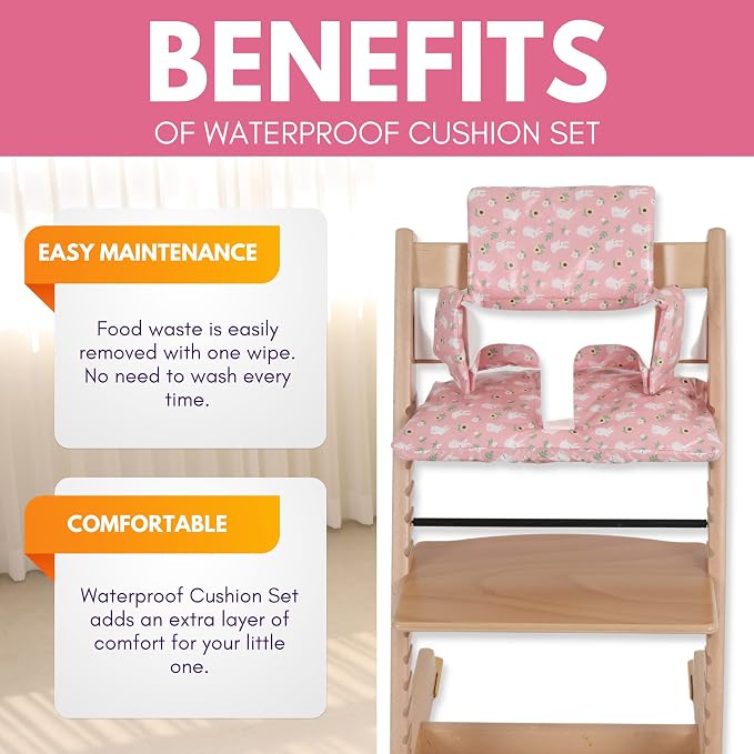 Waterproof & Compatible Stokke Tripp Trapp Cushion Set - Image 3