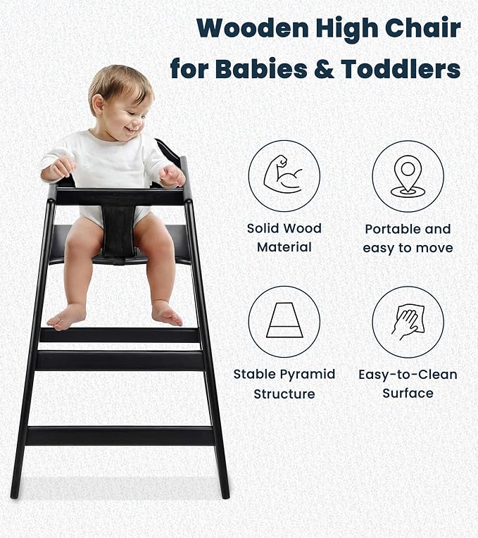 Alpine Wooden High Chairs for Babies and Toddlers - Image 2