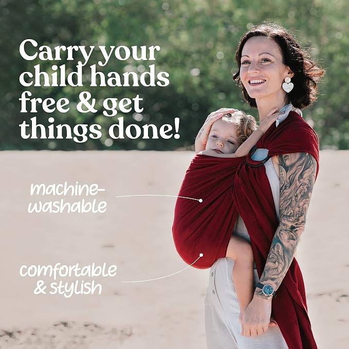 Nalakai Luxury Ring Sling Baby Carrier, Soft Linen Blend Baby Sling, Baby Wrap - Image 5