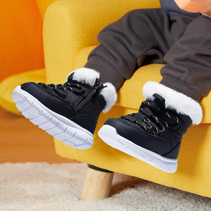 BMCiTYBM Girls Boys Snow Boots Warm Winter Fur Lined Baby Shoes - Image 3