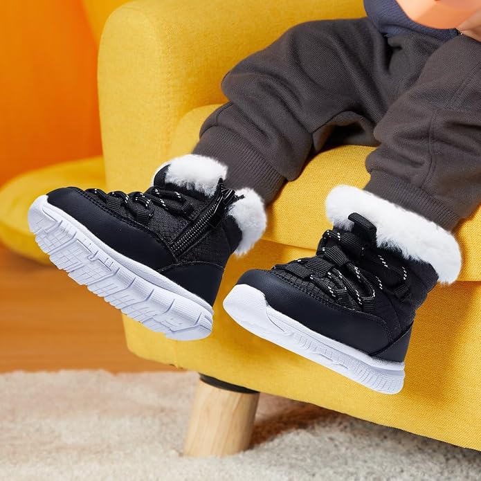 BMCiTYBM Girls Boys Snow Boots Warm Winter Fur Lined Baby Shoes - Image 3