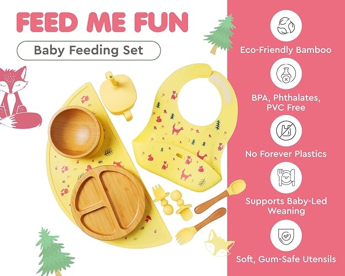Bamboo Baby Feeding Set for Infants & Toddlers - Image 3