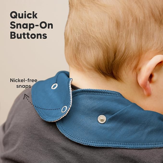 8-Pack Organic Baby Bandana Bibs - Image 8