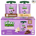GoGo squeeZ PuddingZ Variety Pack, On-the-Go Chocolate and Vanilla Pudding by GoGosqueeZ