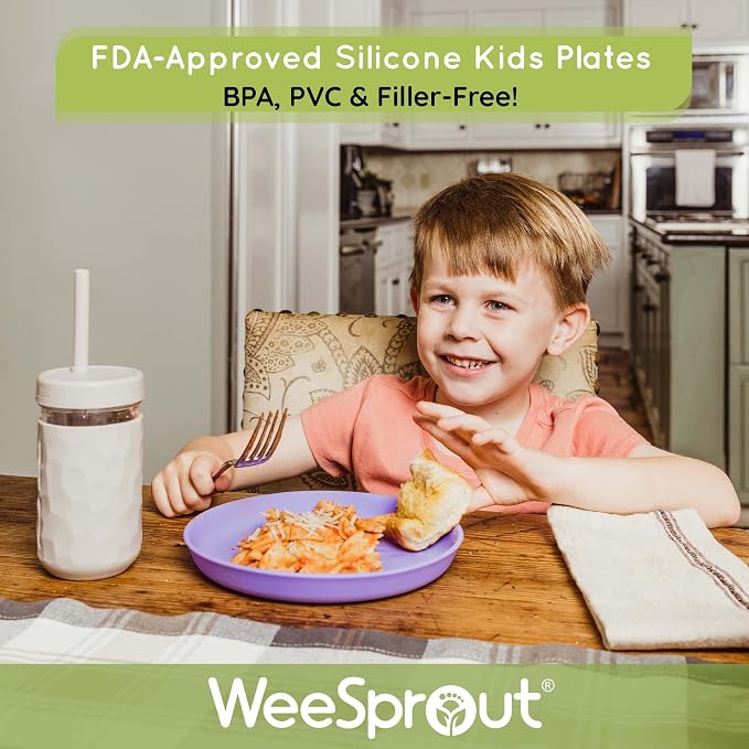 WeeSprout Baby & Toddler Non-Suction Plates - Image 2