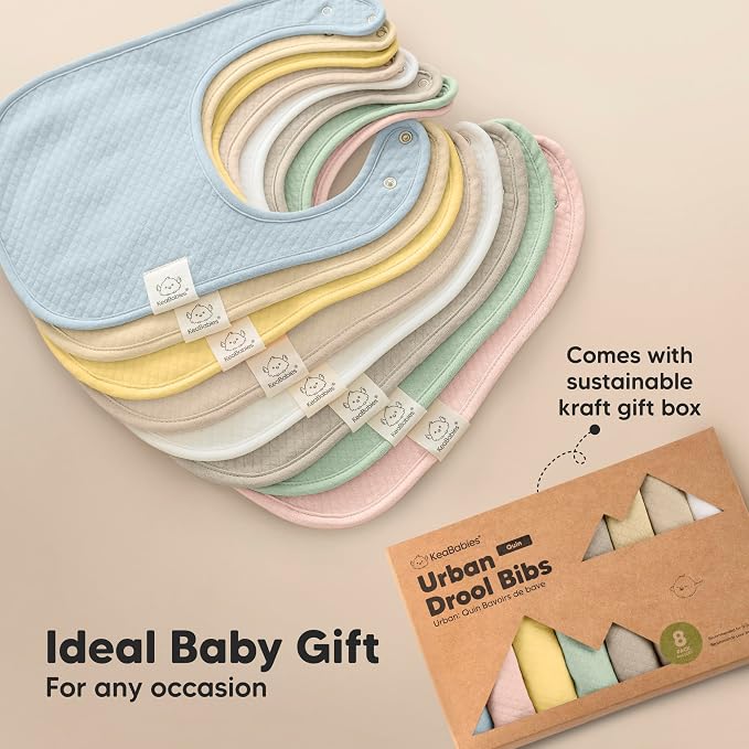 8-Pack Organic Baby Bibs for Girls, Boys - Image 9