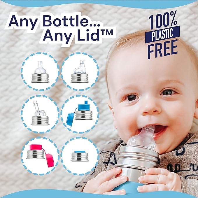 Pura Kiki 11oz/325ml Stainless Steel Sippy Cup Bottle w/Sleeve, Plastic-Free - Image 6