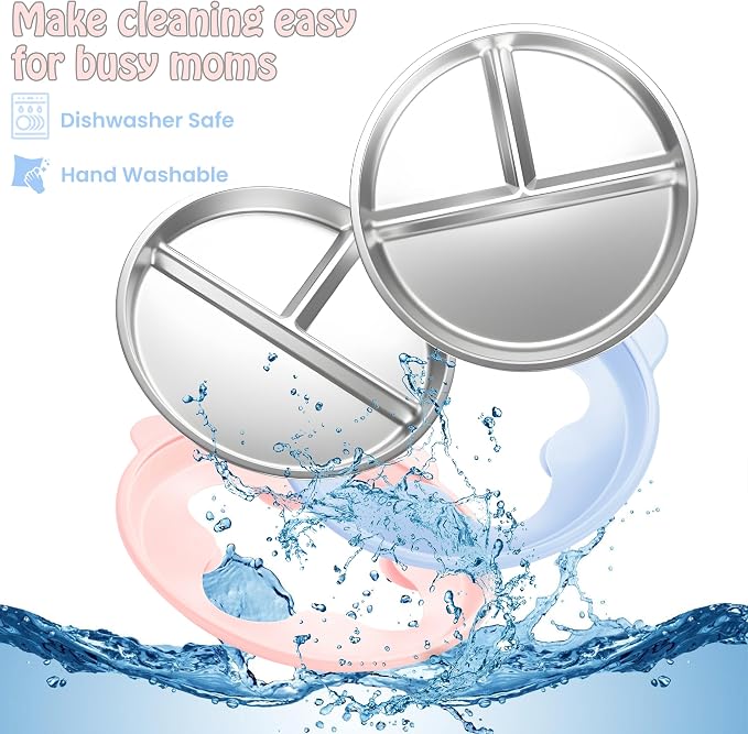 Stainless Steel Kids Plate - Image 4