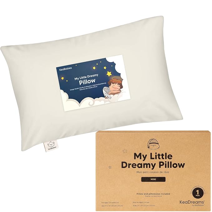 Mini Toddler Pillow with Pillowcase by KeaBabies