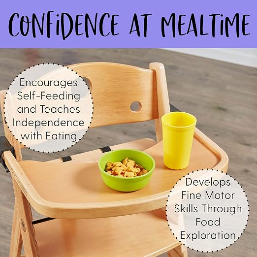 ECR4Kids My First Meal Pal Drinking Cups, Kids Plastic Tableware, Stackable and - Image 5