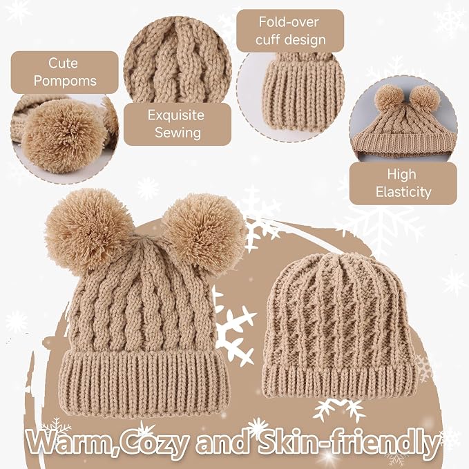 Yuoahcn Baby Girl Beanie Winter Baby Boy Hat - Image 4