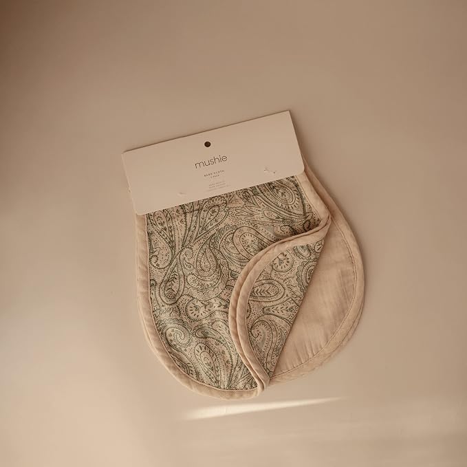 mushie Muslin Baby Burp Cloths | 100% Organic Cotton - Image 2