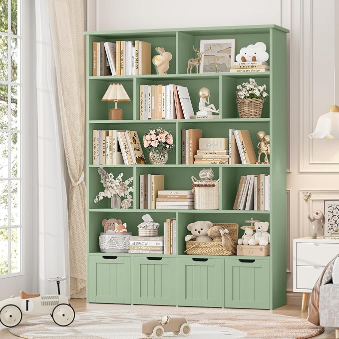 FINETONES 69" H Toy Storage Organizer, 6 Tier Tall Kids Bookshelf by finetones