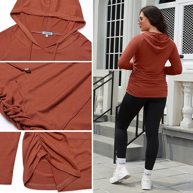 GINKANA Maternity Hoodie Long Sleeves Shirts Casual Maternity Top Pregnancy - Image 7