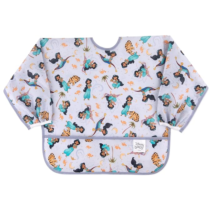 Bumkins Disney Sleeved Bib for Girl or Boy, Baby and Toddler for 6-24 Mos by Bumkins