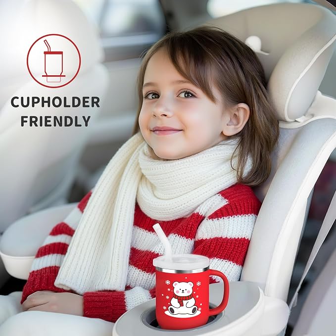 Bella's Friends Christmas Mini Tumbler- 9 0z Toddler Sippy Cup, Flexible Straw - Image 8