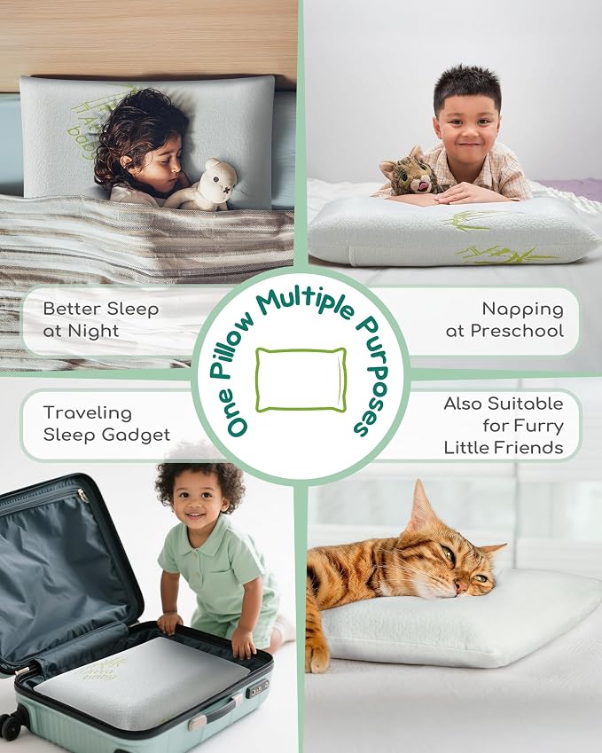 Toddler Pillow, Adjustable Memory Foam Small Pillow - Image 9