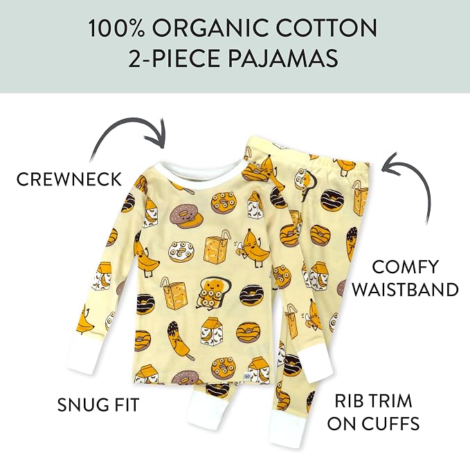HonestBaby 4 Piece Pajamas Sleepwear Pjs 100% Organic Cotton - Image 2