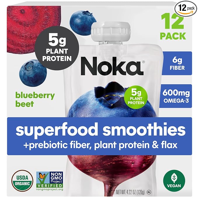 Noka Superfood Fruit Smoothie Pouches, Healthy Snacks by NokaSuperfoodSnacks